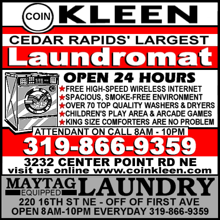 Coin Kleen, Cedar Rapids Largest Laundromat